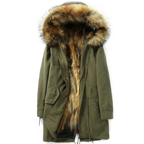 mens parka fur lined hood